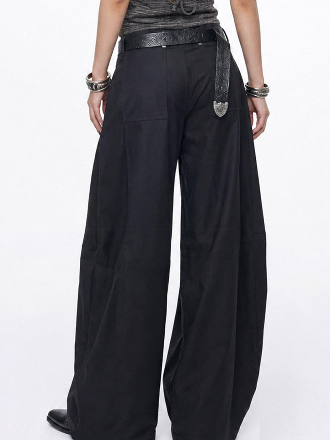 3MODE Retro High Waist Drapey Metal Detail Women&