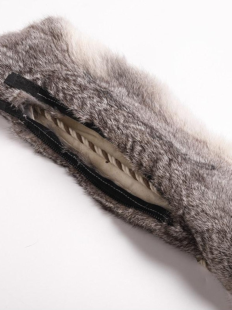 3MODE Retro Leather Fur Patchwork Women&