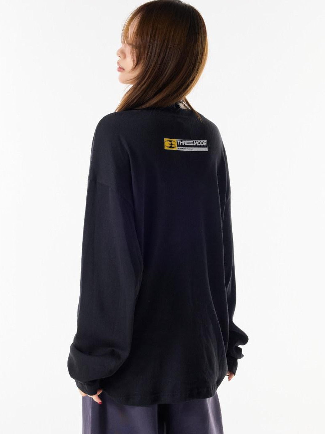 3MODE Retro Letter Print Crewneck Women&