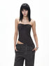 3MODE Retro Textured Polka Dot Asymmetric Hem Women&
