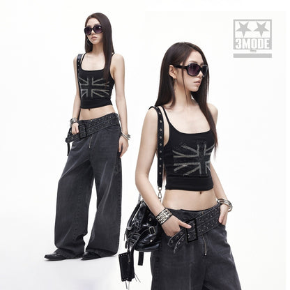 3MODE_Rhinestone_U_Neck_Slim_Fit_Short_Spaghetti_Strap_Women&