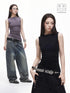 3MODE Ruched Asymmetrical Boat Neck Slim Women&
