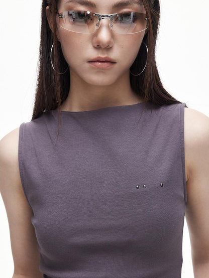 3MODE Ruched Asymmetrical Boat Neck Slim Women&