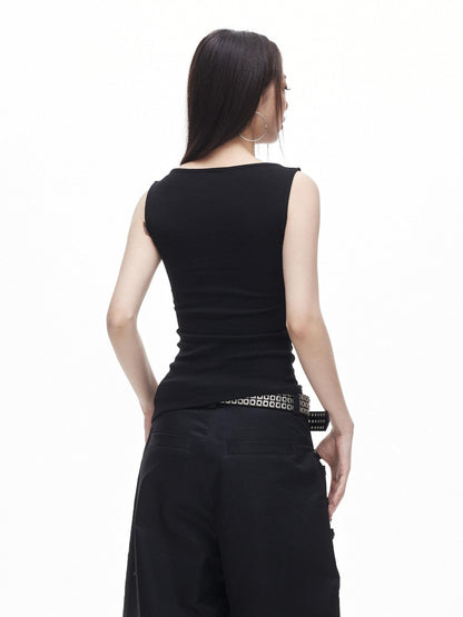 3MODE Ruched Asymmetrical Boat Neck Slim Women&