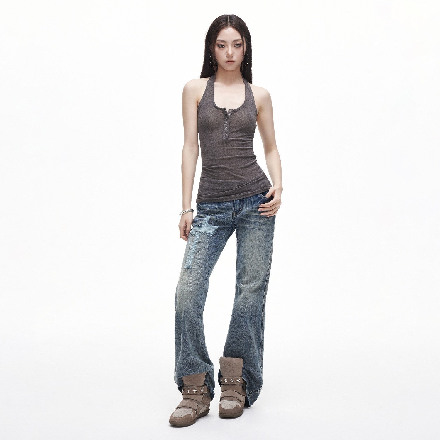 3MODE_Sexy_Vintage_Henley_Slim_Fit_Women&