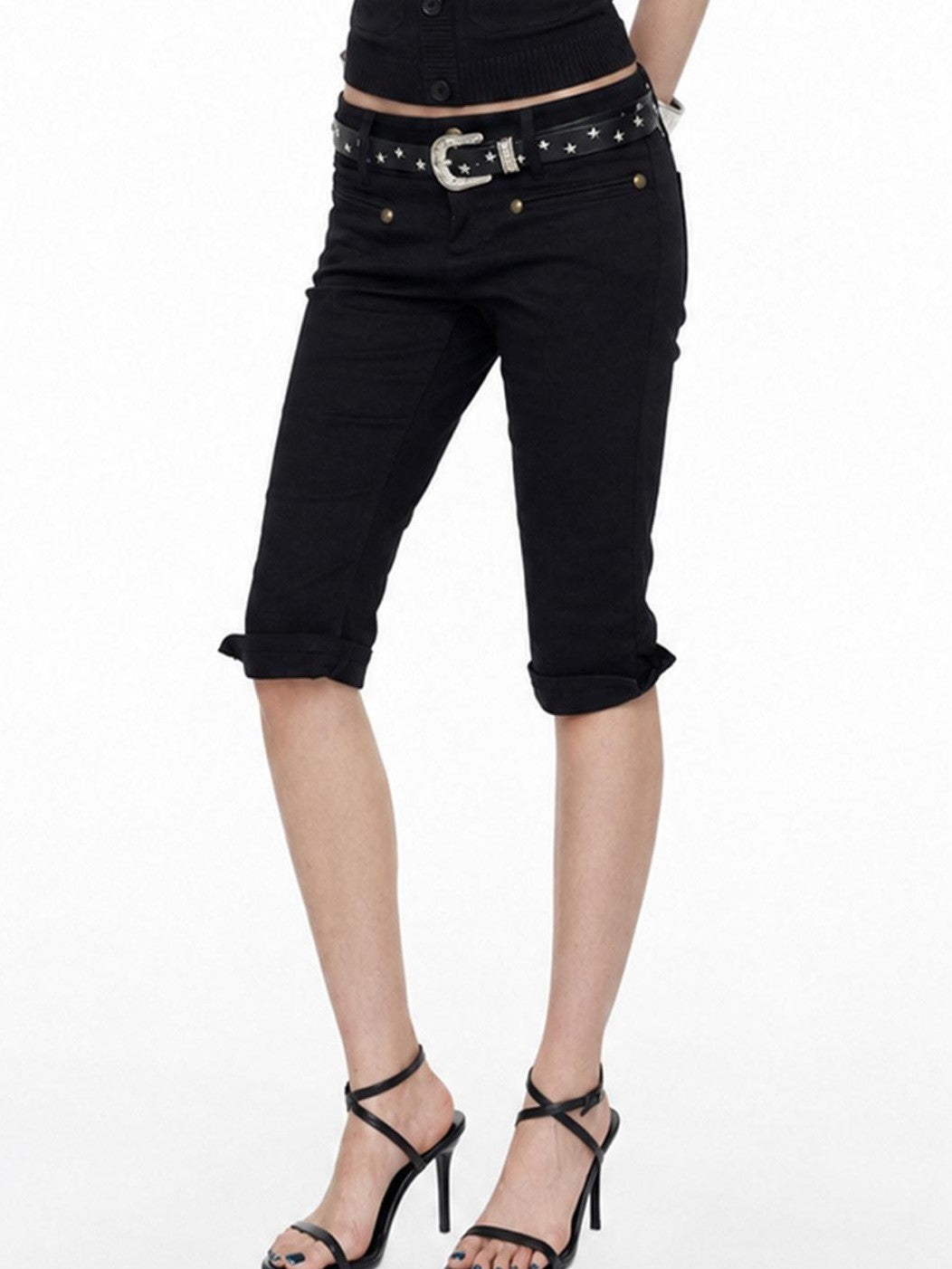 3MODE Slimming American Vintage Cuffed Straight Women&