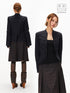 3MODE Stand Collar Multi Pocket Cropped Curved Hem Women&
