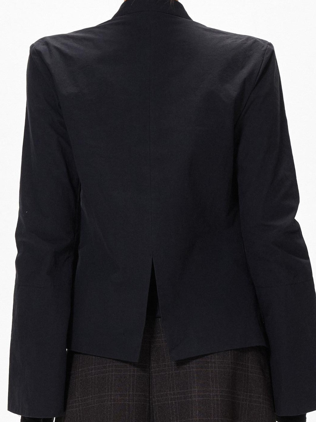 3MODE Stand Collar Multi Pocket Cropped Curved Hem Women&