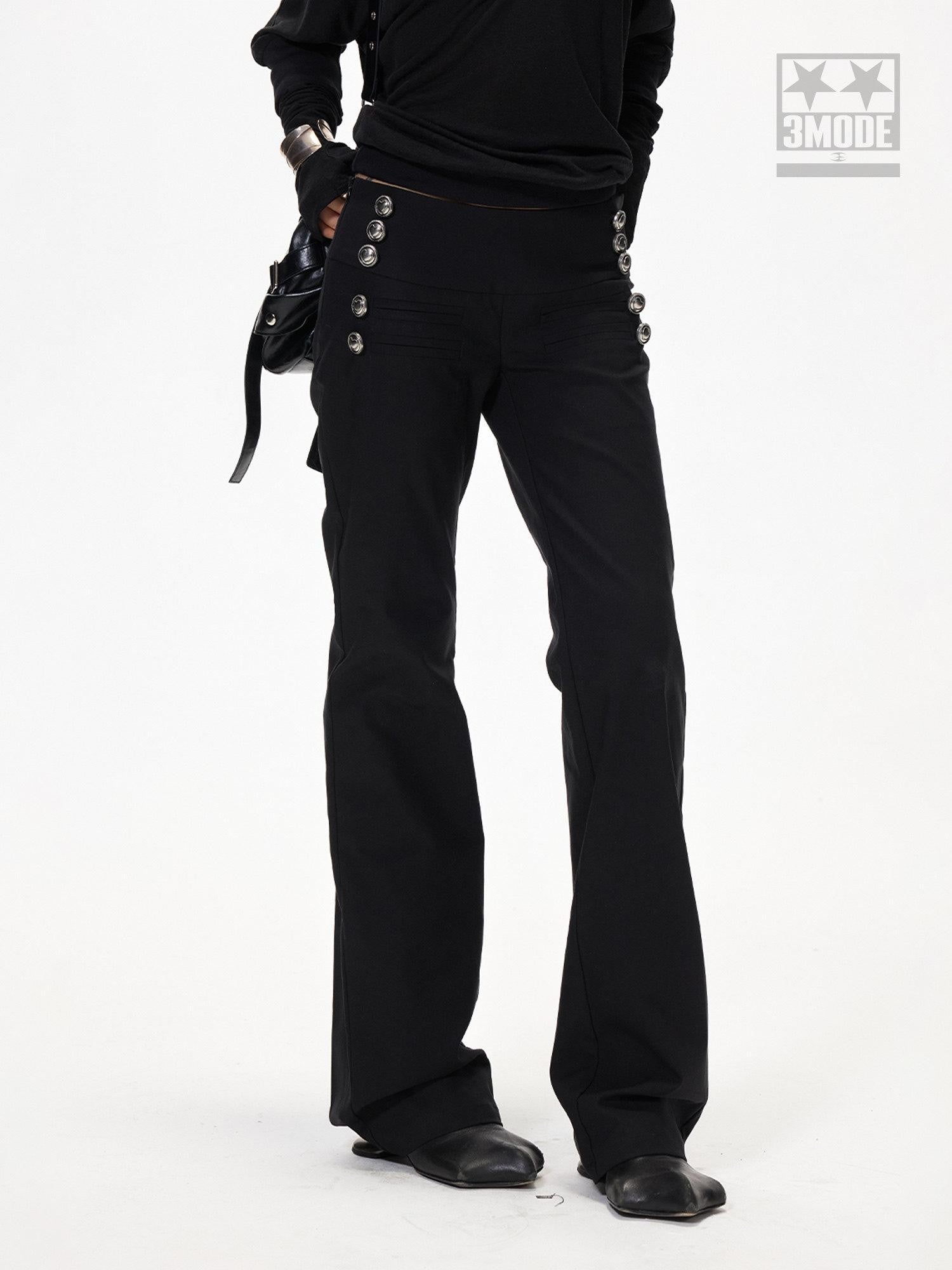 3MODE Subculture Side Button Low Rise Micro Flare Women&