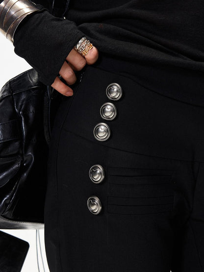 3MODE Subculture Side Button Low Rise Micro Flare Women&