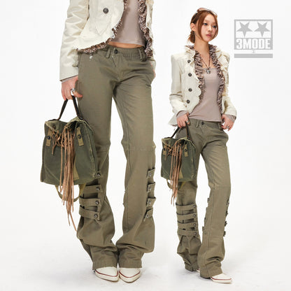 3MODE_Subculture_Side_Tie_Metal_Buckle_Stacked_Hem_Women&
