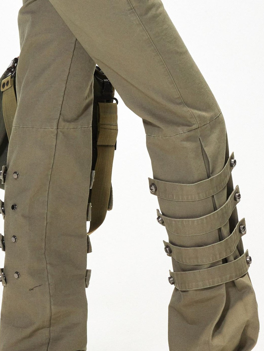 3MODE Subculture Side Tie Metal Buckle Stacked Hem Women&