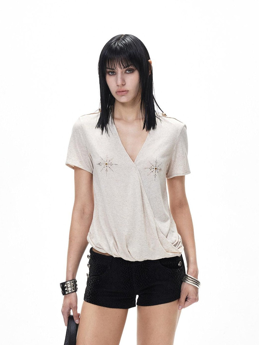 3MODE Subtle Jacquard Low Rise Bodycon Women&