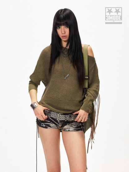 3MODE Vintage Batwing Asymmetric Women&