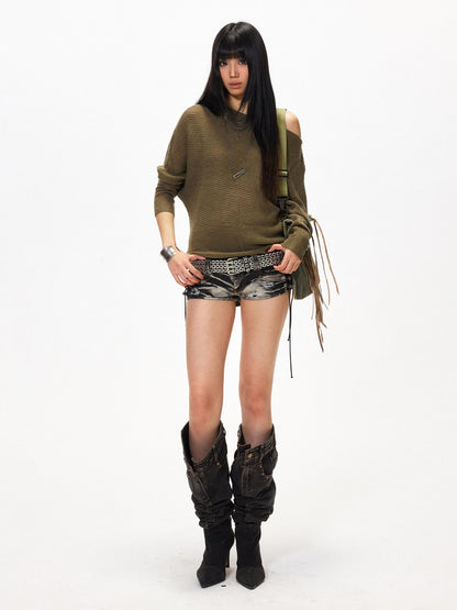 3MODE Vintage Batwing Asymmetric Women&