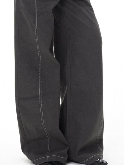 3MODE Vintage Double Waistband Mid High Waist Drapey Women&
