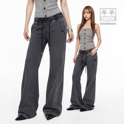 3MODE_Vintage_Gray_Low_Waist_Slight_Flare_Slimming_Women&