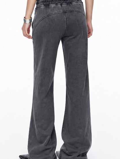 3MODE Vintage Gray Low Waist Slight Flare Slimming Women&