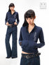 3MODE Vintage Print Stand Collar Zip Up Women&
