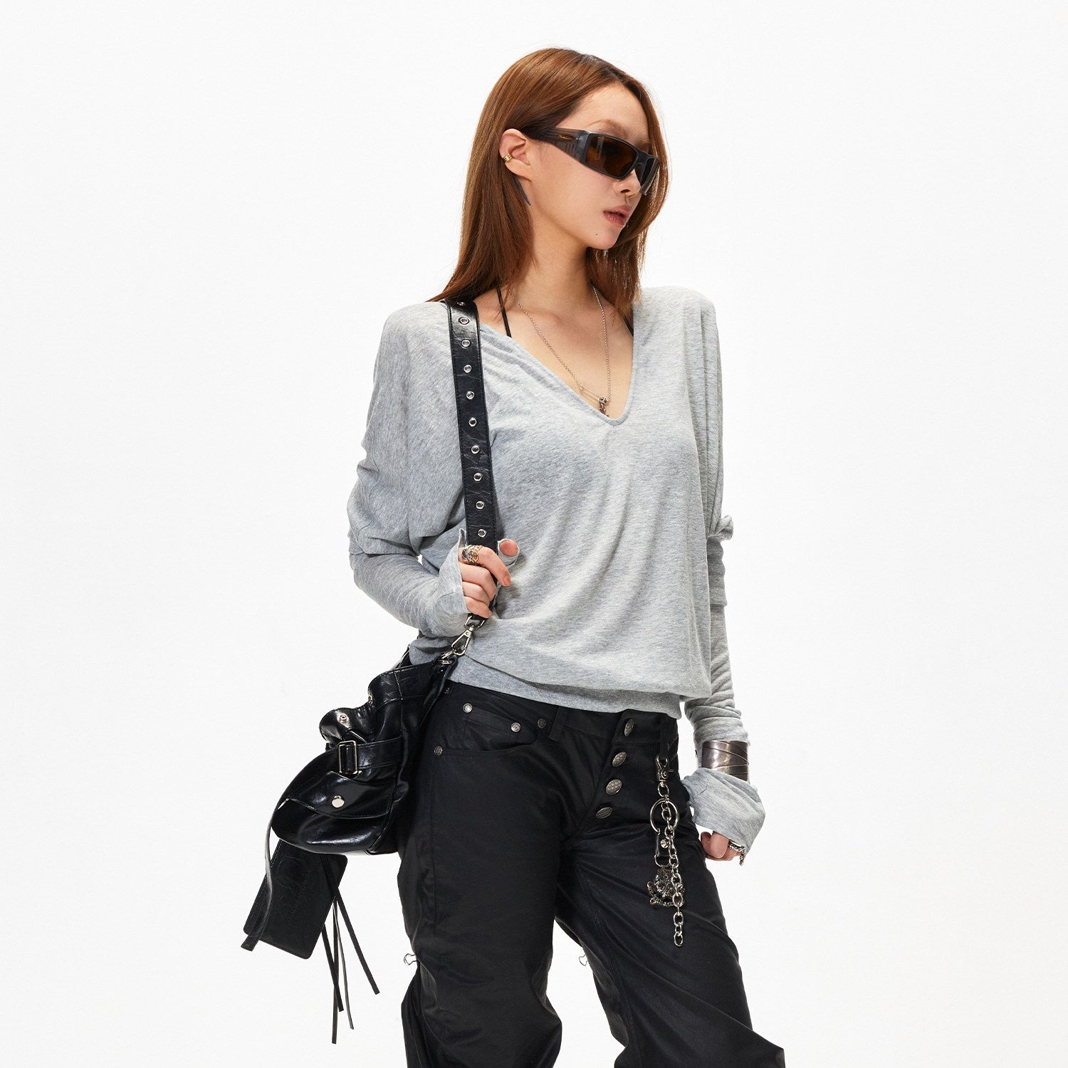 3MODE_Vintage_V-neck_Batwing_Drop_Shoulder_Women&