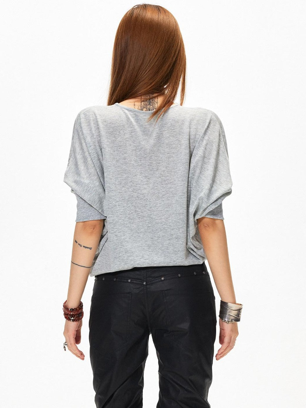 3MODE Vintage V-neck Batwing Drop Shoulder Women&