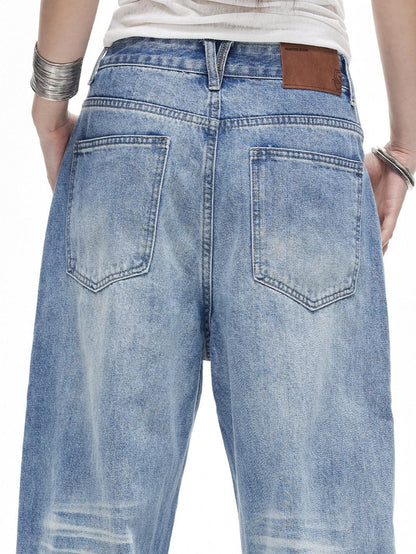 3MODE Vintage Washed Distressed High Waist Women&