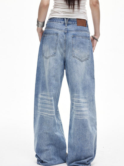 3MODE Vintage Washed Distressed High Waist Women&