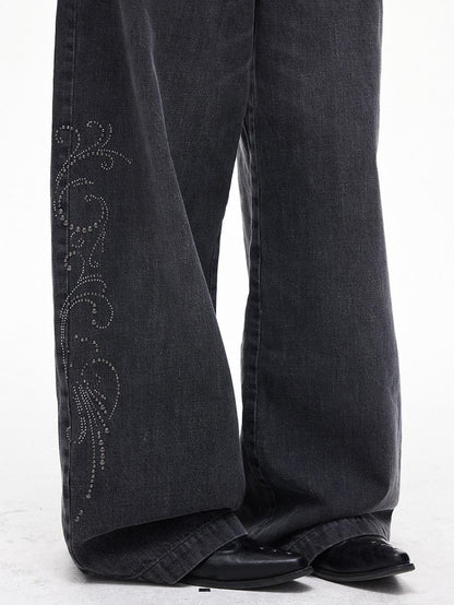3MODE Washed Gray Studded Belt Utility Cargo Women&