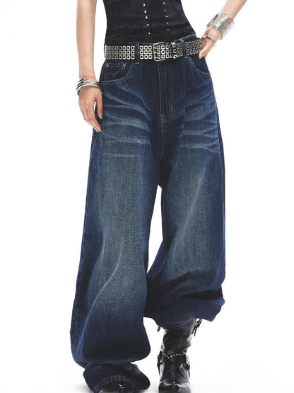 3MODE Washed Vintage High Waist Loose Drapey Women&