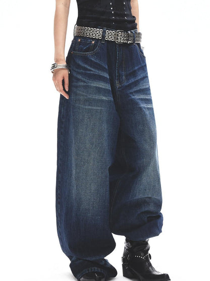 3MODE Washed Vintage High Waist Loose Drapey Women&