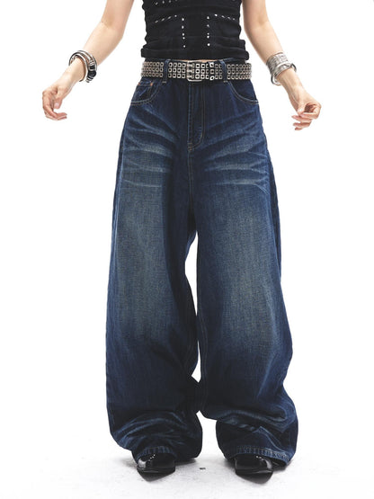 3MODE Washed Vintage High Waist Loose Drapey Women&