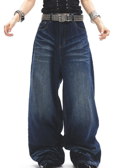 3MODE Washed Vintage High Waist Loose Drapey Women&