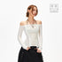 3MODE_White_Off_Shoulder_Ruched_Slim_Fit_Women&