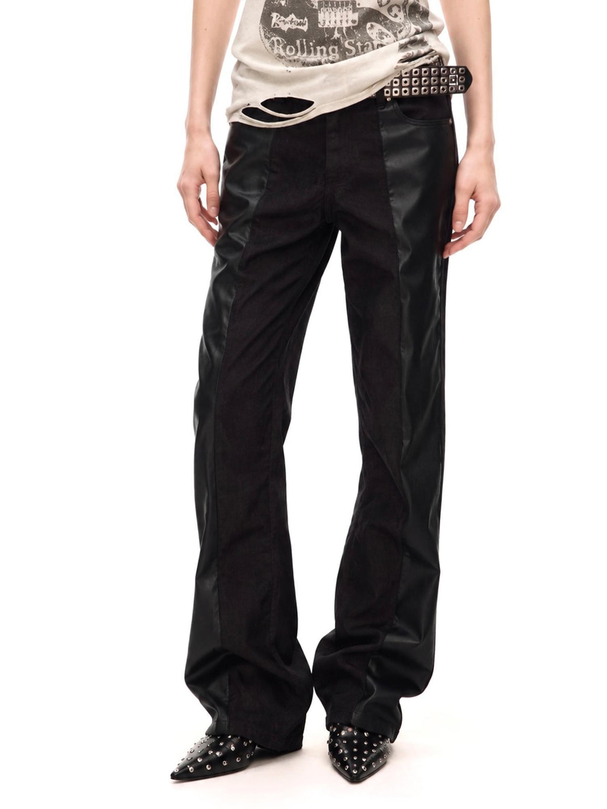 3MODE Y2k Punk Patchwork High Street Stacked Women&