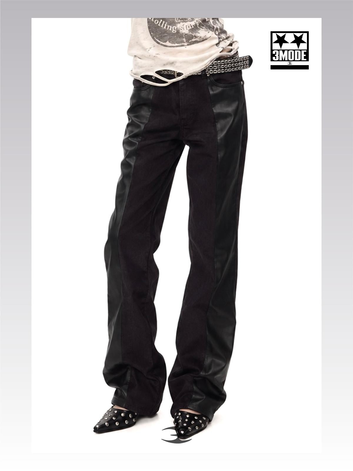 3MODE Y2k Punk Patchwork High Street Stacked Women&