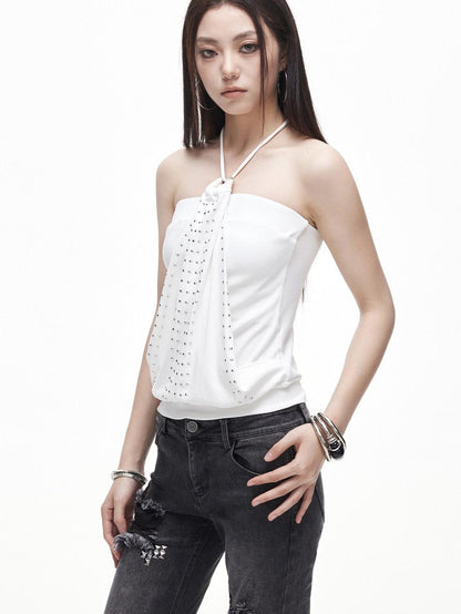 3MODE Y2k Studded Cropped Slim Fit With Padding Women&