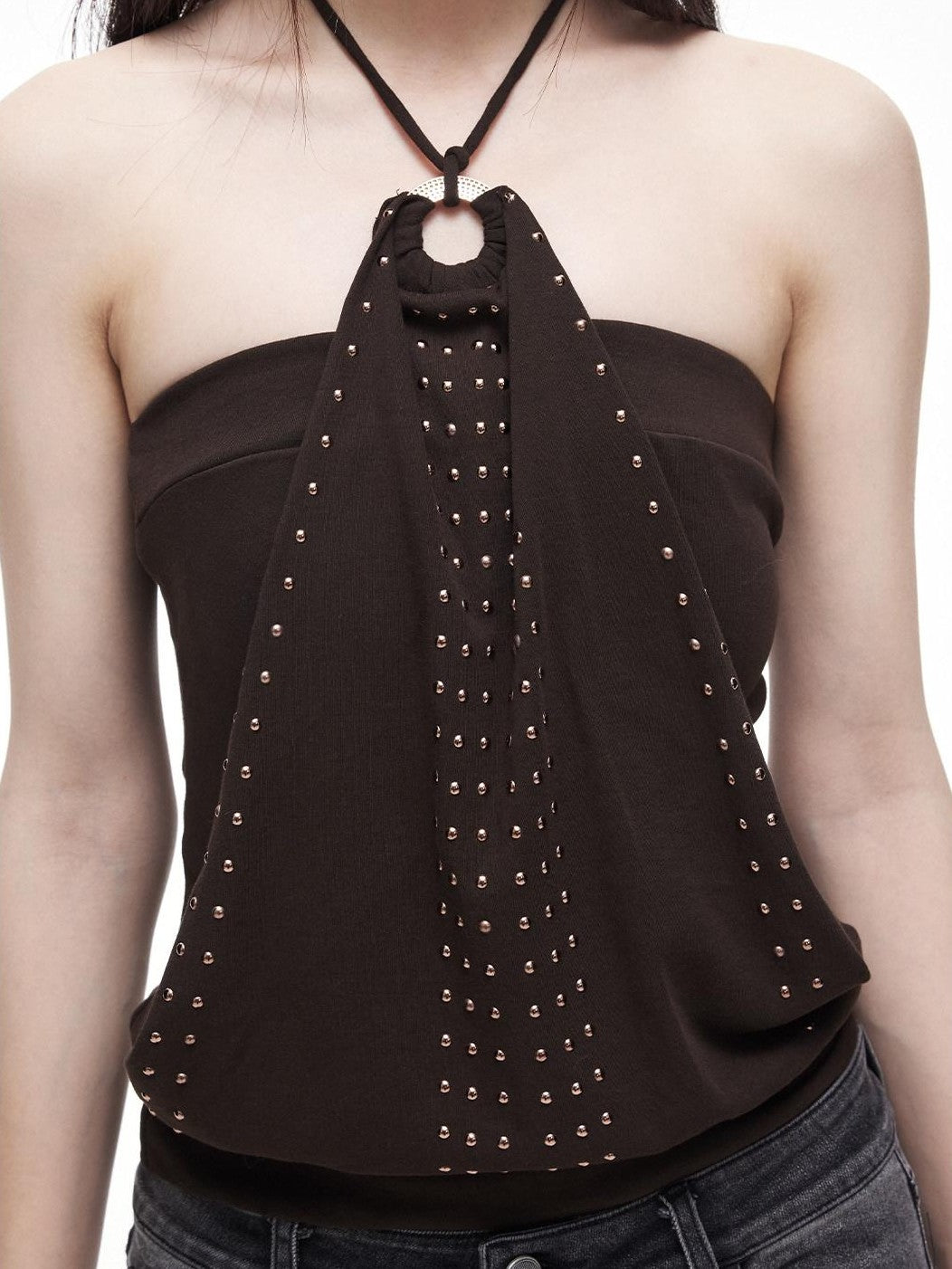 3MODE Y2k Studded Cropped Slim Fit With Padding Women&