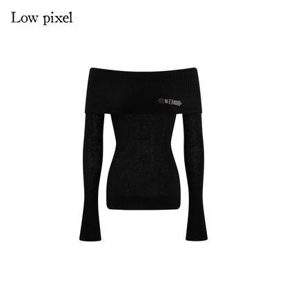 Low_pixel_Wool_Blend_Pullover_Loose_Fit_Commuter_Boat_Neck_Black_Knit_Sweaters_MISSTT