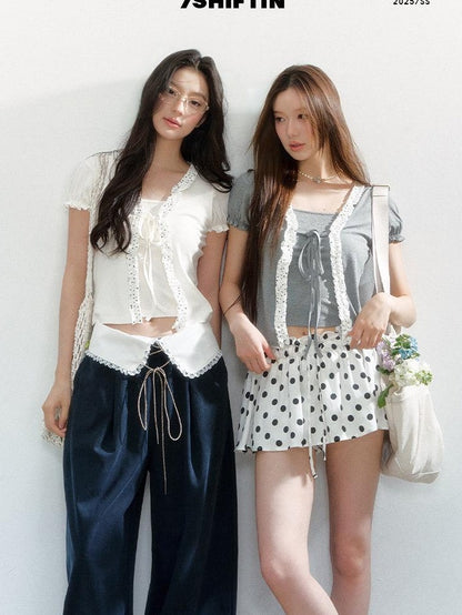 7Shiftin Soft Stretch Viscose Slim Waist Short Sleeve Women Cropped Tee Basic Crop Tops