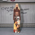 The NeverMore Sexy Mid Low Waist Hot Girl Floral Printed 100 Percent Cotton Wide Leg Pants