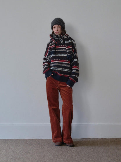 DKZ OFFICIAL Corduroy Orange Solid Pocket Button Women&