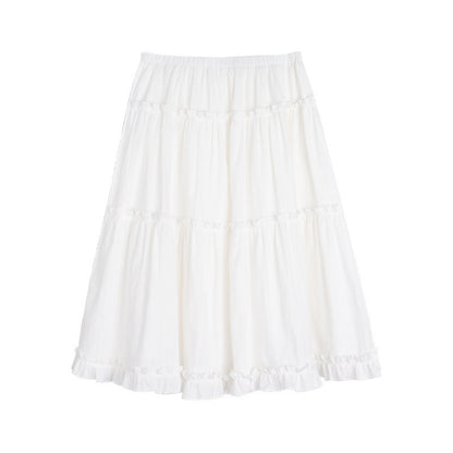NAPSNAPS_Blue_Plaid_Ruffle_Hem_High_Waist_Pleated_Patchwork_Women&