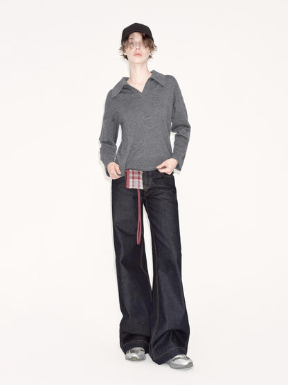 RUN TO THE FUTURE Vintage Low Waist Raw Denim No Stretch Zip Fly Women Straight Jeans