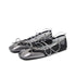RUN TO THE FUTURE Bow Detail Square Toe Slip On Ballet Casual Sheepskin Lined Everyday Flats