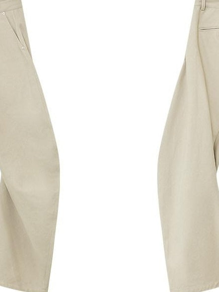 RUN TO THE FUTURE Chinos femme 100 % coton, coupe décontractée sculptée, taille mi-basse, jambes droites