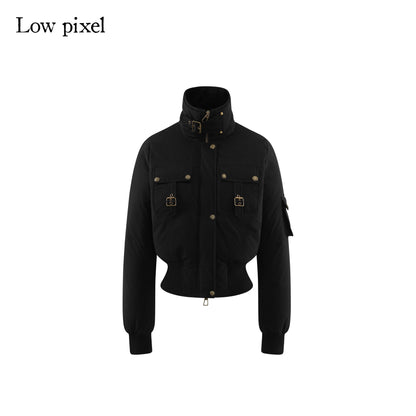 Low pixel 90 Percent White Duck Down Warm Casual Cinched Waist Women Everyday Down Jackets