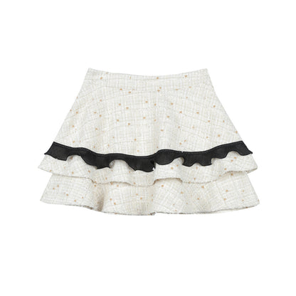 7Shiftin Elegant White Crop Top Pleated Mini Skirt Youth Chic Casual Top &amp; Skirt Sets