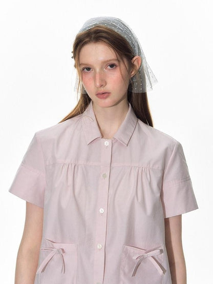 NAPSNAPS Check Patchwork Two Piece Illusion Spliced Gauze Women&