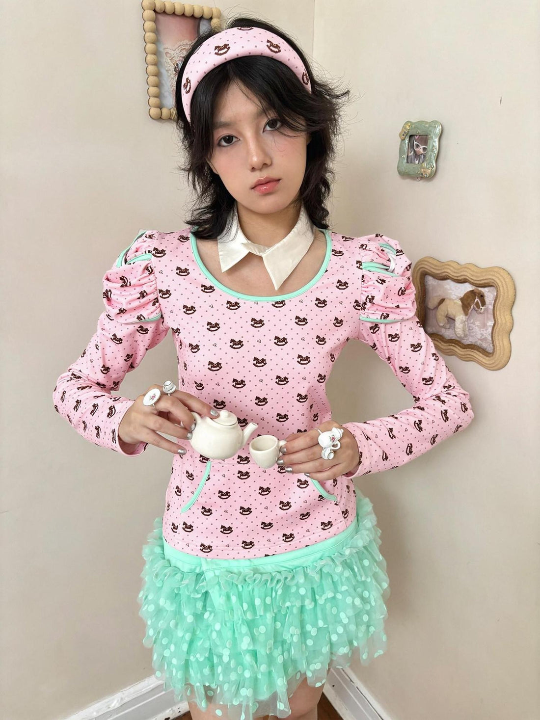nit alcove Soft Modal Slim Fit Casual Sculpted Women Striped Bow Long Sleeve T-Shirts