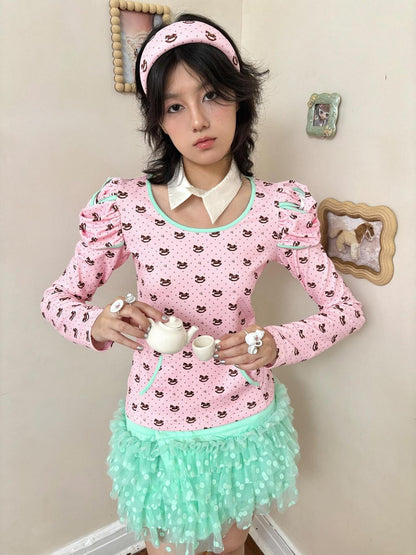nit alcove Soft Modal Slim Fit Casual Sculpted Women Striped Bow Long Sleeve T-Shirts